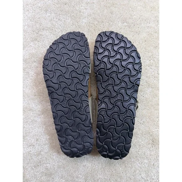 Birkenstock Madura Sandles Womens 7 245 Beige Birki's Two Strap Nubuck - Picture 6 of 6